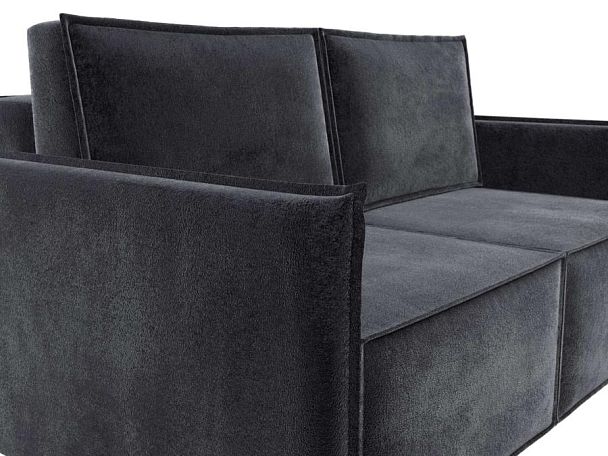 Диван прямой Либерти мини Велюр серый - Вид 4