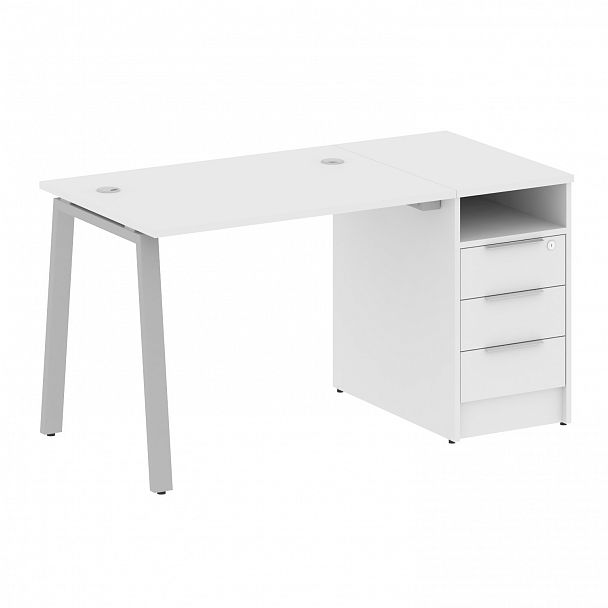 Рабочая станция "Metal System" БА.РС-СТП -1.1 белый/серый - Вид 1