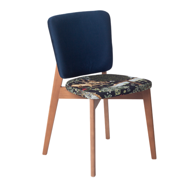 Стул Safir, сиденье гобелен "У ручья" ,спинка велюр Imperia dark blue - Вид 2