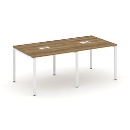 Concept Стол переговорный (2 столешницы) CN.PRG-021 Сандал Янтарный/Металл Белый 1960*980*750 - Фото предпросмотра