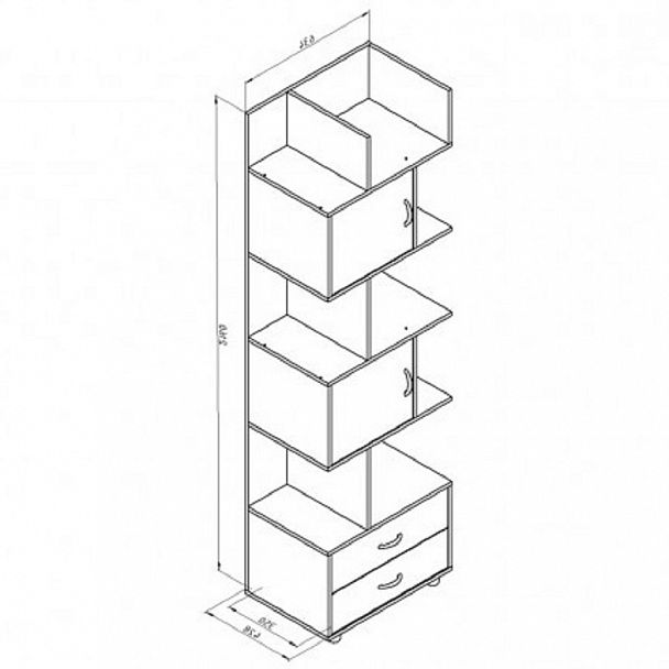 Пенал-стеллаж "Дельта-5.02" - Вид 3