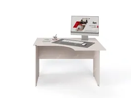 UNITY PС3-12 R ДУБ МОЛОЧНЫЙ Офисный стол угловой Правый 1200х900х750 - Фото предпросмотра