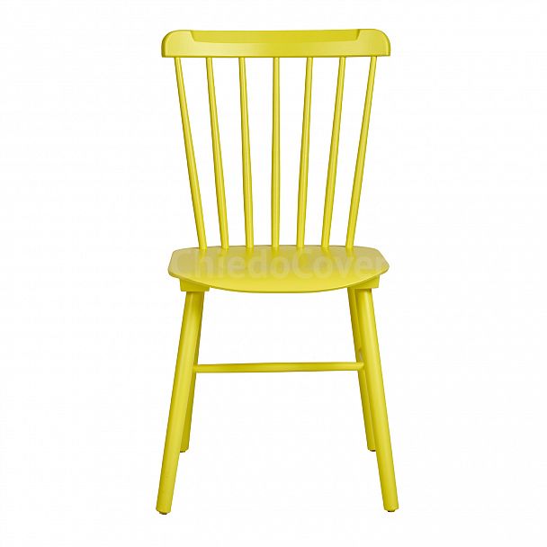 Стул Такер, желтый деревянный - Вид 3