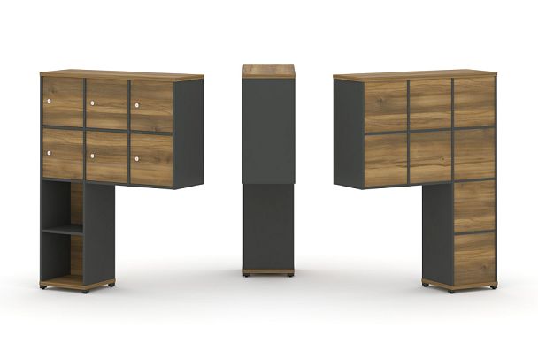 Concept Надставка высокая CN.ONV-008 Сандал Янтарный/Антрацит/Металл Антрацит 1099*350*1486 - Вид 1