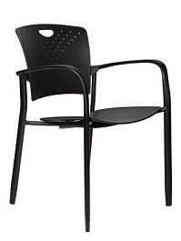 Стул / Kelvin / черный пластик/черная база - Фото предпросмотра