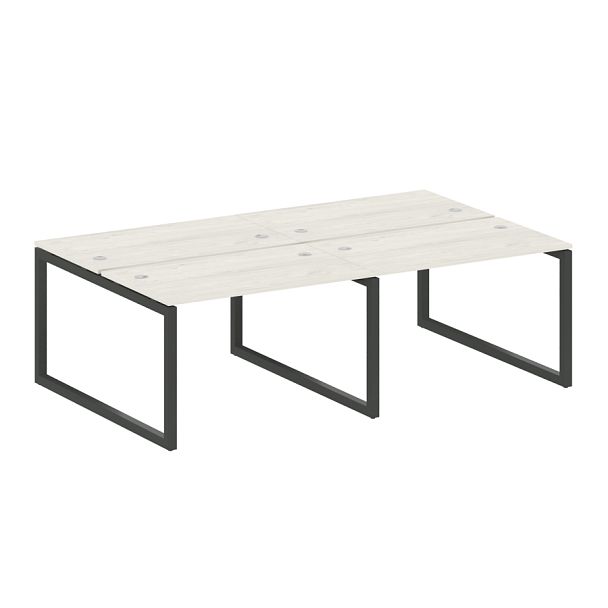 Metal System Quattro Р. ст. на 4 раб. места на О-образном м/к 50БО.СМ-4.2 Дуб наварра/Антрацит металл 2400*1475*750 - Вид 1