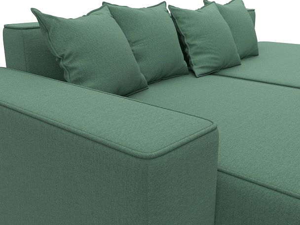 Диван угловой Лига-079 угол левый Рогожка зеленый - Вид 4