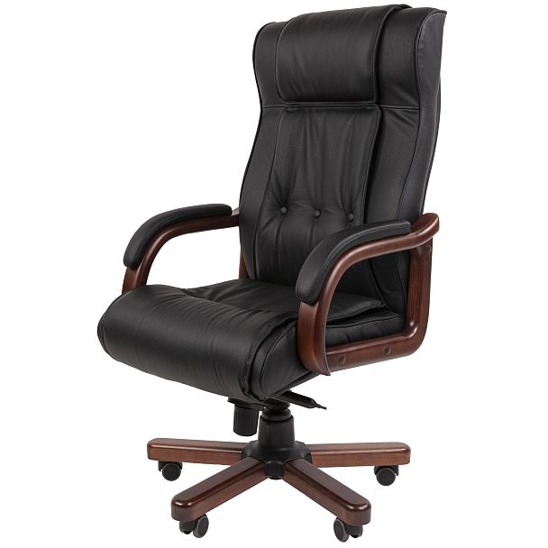 Кресло CHAIRMAN 653, натуральная кожа/экокожа - Вид 2