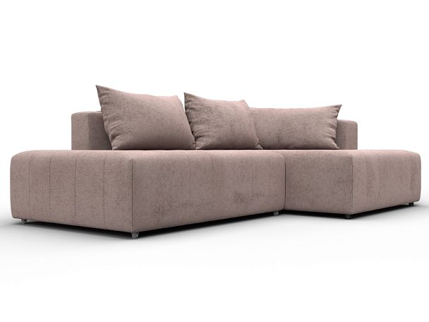 Диван угловой Лига-103 НПБ угол правый Велюр бежевый - Вид 3