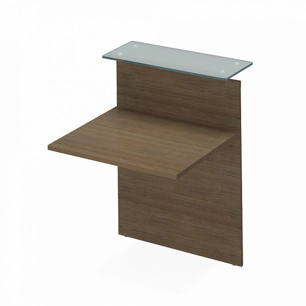 Модуль стойки-ресепшн прямой "Лидер" ПК-ИМД-СКР80х85СМ-В1-299 дуб шамони - Вид 1