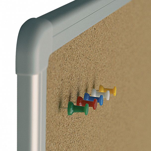 Доска пробковая для объявлений 100x150 см, алюминиевая рамка, 2х3 OFFICE, (Польша), TCA1510 - Вид 4