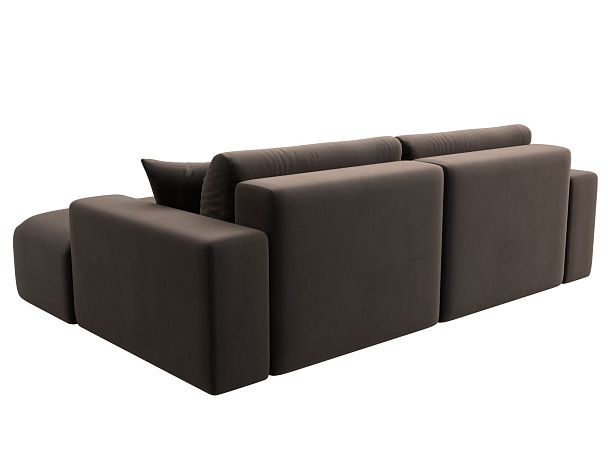 Диван угловой Лига-036 Классик правый угол Велюр коричневый - Вид 6