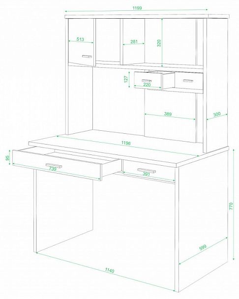 Стол компьютерный СК-60 Карамель/Шамони - Вид 2