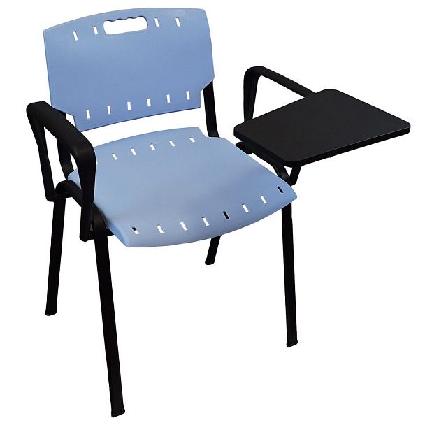 Конференц - стул Sigma Carry c подлокотниками и столиком, светло-голубой - Вид 1