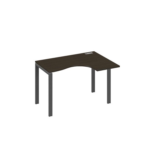 Стол эргономичный правый "Классика" на металлокаркасе UNO A4 А4 Б1 032 БП венге / металлокаркас антрацит - Вид 1