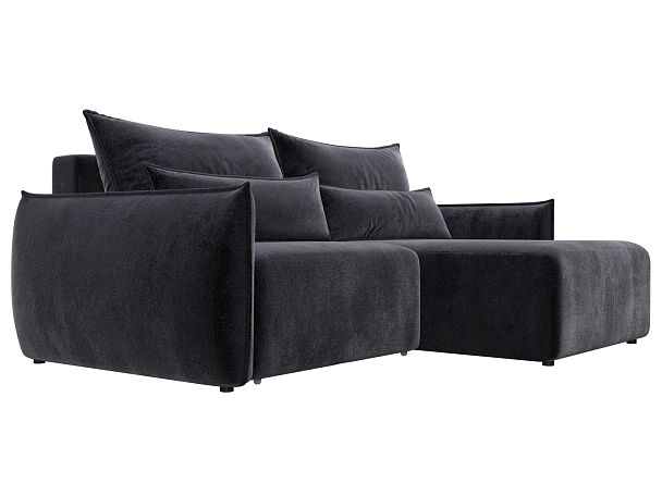 Диван угловой Лига-051 НПБ угол универсальный Велюр серый - Вид 3