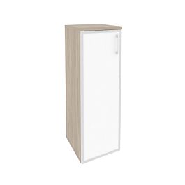 Onix Шкаф средний узкий левый O.SU-2.4 R (L) white Дуб аттик/Стекло white 400*420*1207 - Фото предпросмотра
