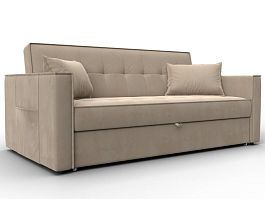 Диван прямой Лига-104 (160) Велюр бежевый - Фото предпросмотра