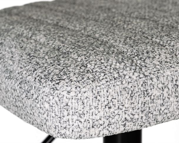 Стул барный DOBRIN CHARLY BLACK (светло-серый твид (LEO04)) - Вид 7