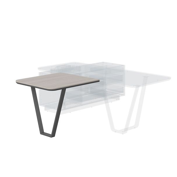 Стол приставной СФ-573409.1 Дуб серый/Черный графит 920х810х762 LINE - Вид 1