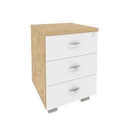 Onix Тумба мобильная O.TM-3 Тиквуд светлый/Белый бриллиант 432*460*611 - Фото предпросмотра