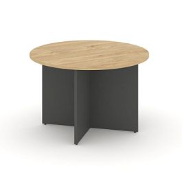 Стайл Проджект Стол переговорный кругл. SN-D.SPRG-004 Тиквуд Светлый/Антрацит NEW 1180*1180*750 - Фото предпросмотра