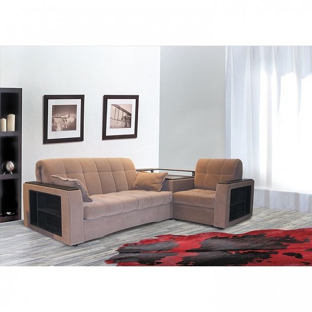 Диван угловой "Эллада 8" модульный с тумбой 140 - Вид 2