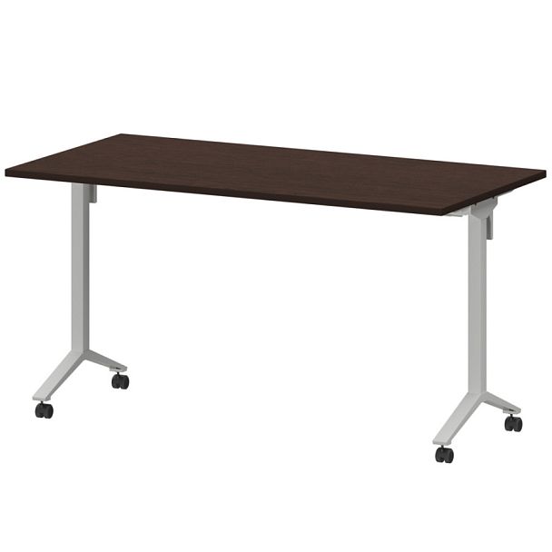 Стол мобильный складной МБ22-140.70 Дуб венге/Белый 1400x700x750 Моби - Вид 1