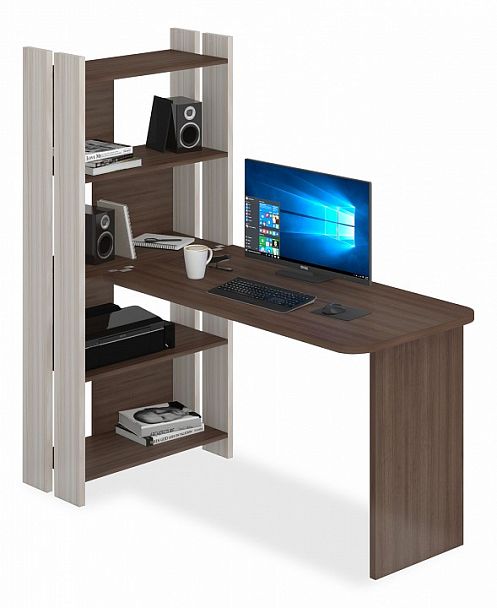 Стол компьютерный Домино Lite СТЛ-ОВ+С120Р Карамель/Шамони - Вид 1