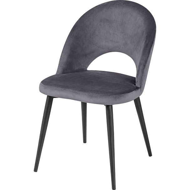 Комплект кухонных стульев Рэди серый велюр/черный, 2 шт. - Вид 1