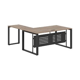 Стол руководителя ECT 1619M Кария Пальмира/Антрацит 1600х1900х750 ENIO - Фото предпросмотра