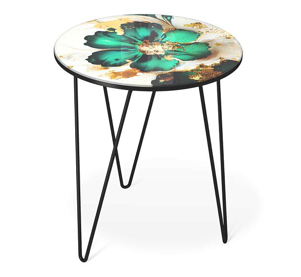 Столик журнальный Sheffilton SHT-CT27 малахитово зеленый/черный муар - Вид 1