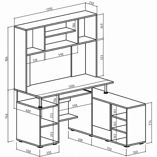 Стол компьютерный Амбер-22 - Вид 2