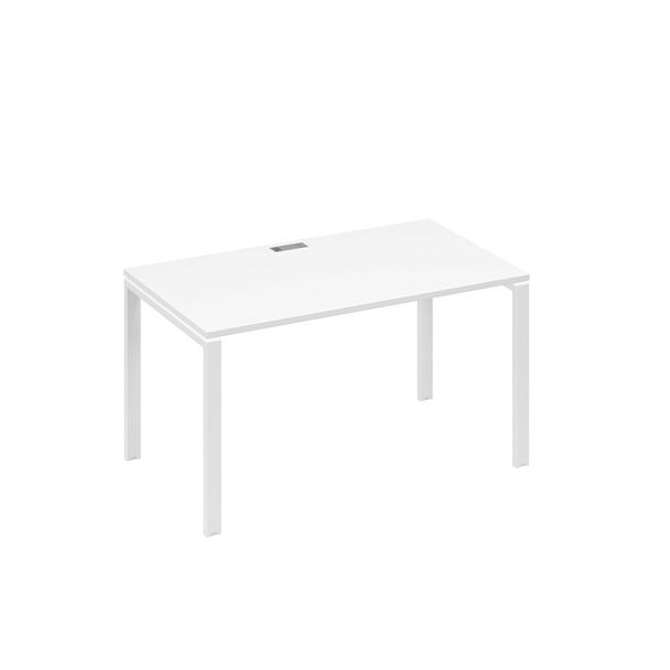 Стол письменный на металлокаркасе UNO A4 А4 Б1 024 БП белый премиум / металлокаркас белый - Вид 1