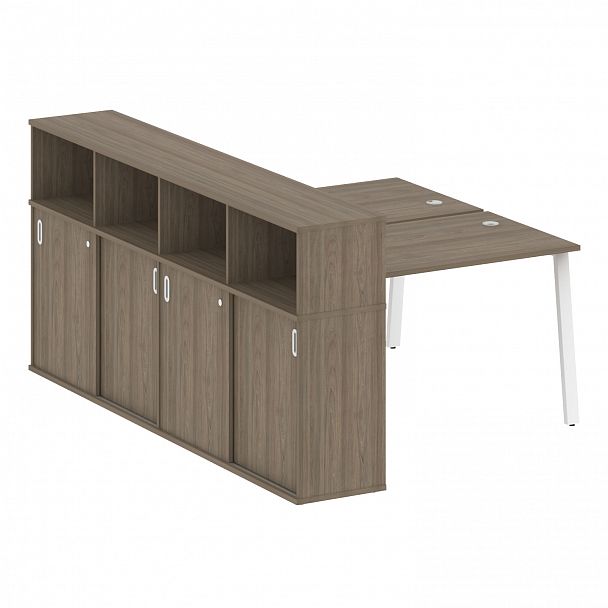 Рабочая станция "Metal System" БА.РС-СШК-4.2 вяз/белый - Вид 1