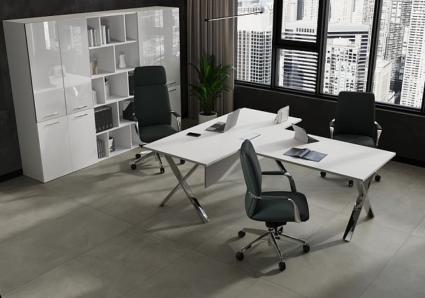 Cross Шкаф широкий высокий CRF.ST-101 black Черный F/Базальт UM/Лакобель Черный 896*460*2000 - Вид 3