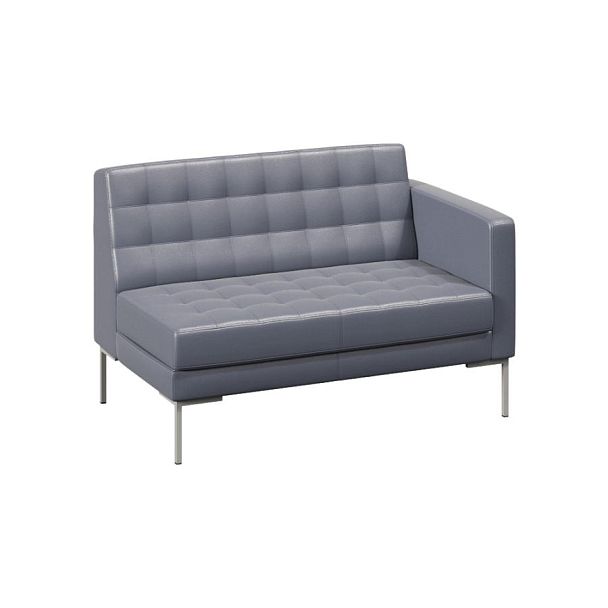 Forest Секция с подлокотником двухместная FR-SP-02 (L) Oregon 17/Металл Серый 1270*800*840 - Вид 1