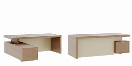 Стол письменный с тумбой большой Concept 220x204x76 дуб капучино - Фото предпросмотра