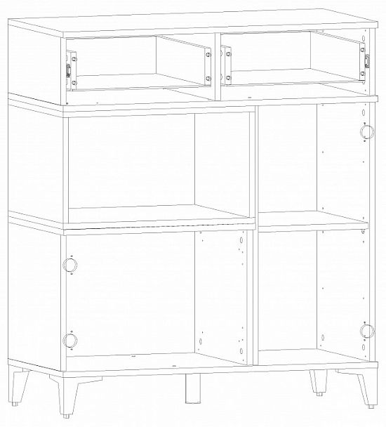 Тумба комбинированная Bergen НМ 013.80 - Вид 4