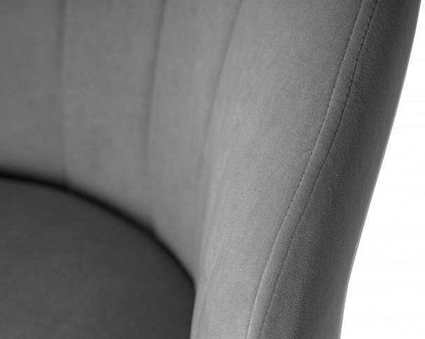Стул обеденный DOBRIN NAOMI (ЭМАЛЬ ЧЕРНЫЙ МУАР велюр Catania Stone) - Вид 8