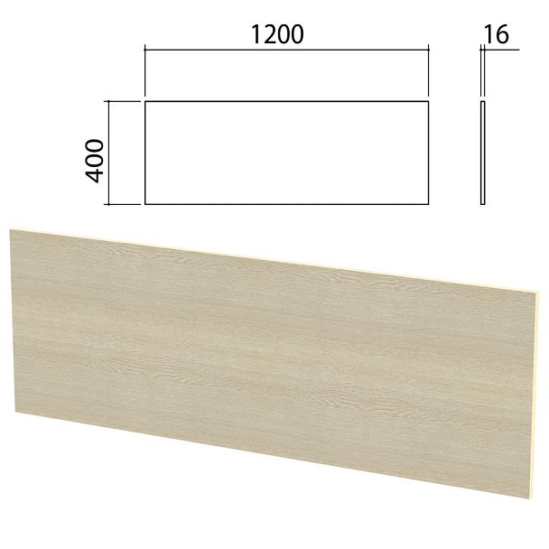 Экран-перегородка "Канц" 1200х16х400 мм, БЕЗ ФУРНИТУРЫ (код 640237), цвет дуб молочный, ЭК11.15 - Вид 1
