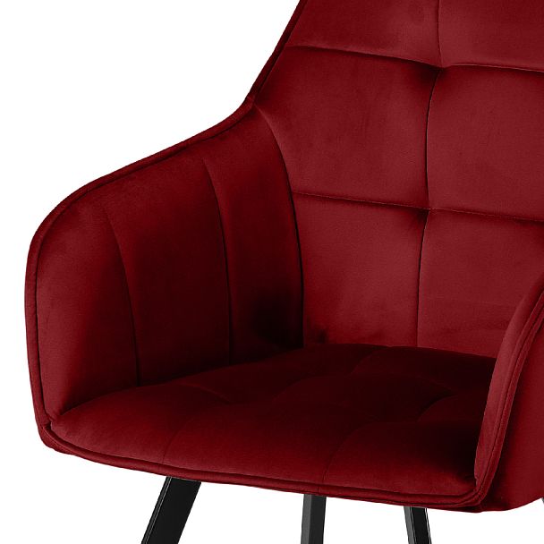 Комплект кресел поворотных Мони, Confetti bordo/черный, 2 шт. - Вид 8