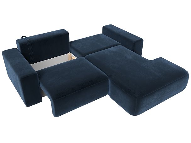 Диван угловой Лига-036 НПБ Классик правый угол Велюр синий - Вид 8