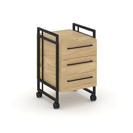 Rift Direct Тумба мобильная RF.TMR-001 Тиквуд Светлый/Металл Черный 424*500*680 - Фото предпросмотра