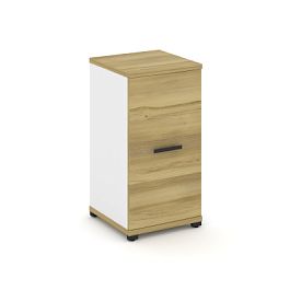 Concept Шкаф 1 узкая секция, 2 ниши CN.STU-213 B Дуб Винченцо/Белый Бриллиант/Металл Черный 420*420*818 - Фото предпросмотра