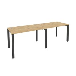 Onix Рабочая станция на П-образном м/к O.MP-RS-2.2.7 Тиквуд светлый/Антрацит металл 2360*720*750 - Фото предпросмотра