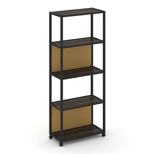 Shelf Mobile Стеллаж 5 уровней 1 секция VR.LT-STK-502.06 Дуб Мали/Металл Черный/W-31 600*400*2000 - Вид 1