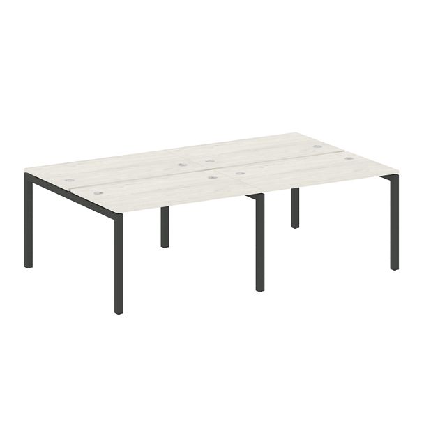 Metal System Quattro Р. ст. на 4 раб. места на П-образном м/к 50БП.СМ-4.2 Дуб наварра/Антрацит металл 2400*1475*750 - Вид 1