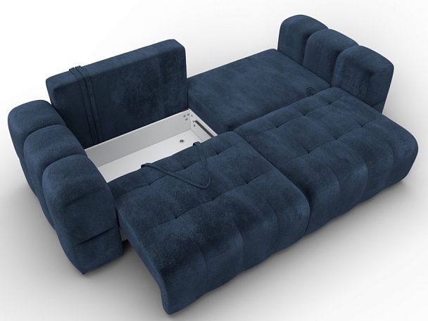 Диван прямой Лига-110 НПБ Велюр синий - Вид 9