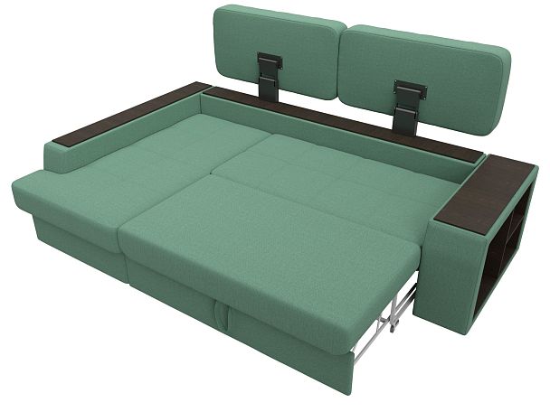 Диван угловой Брюссель левый угол Рогожка зеленый - Вид 7